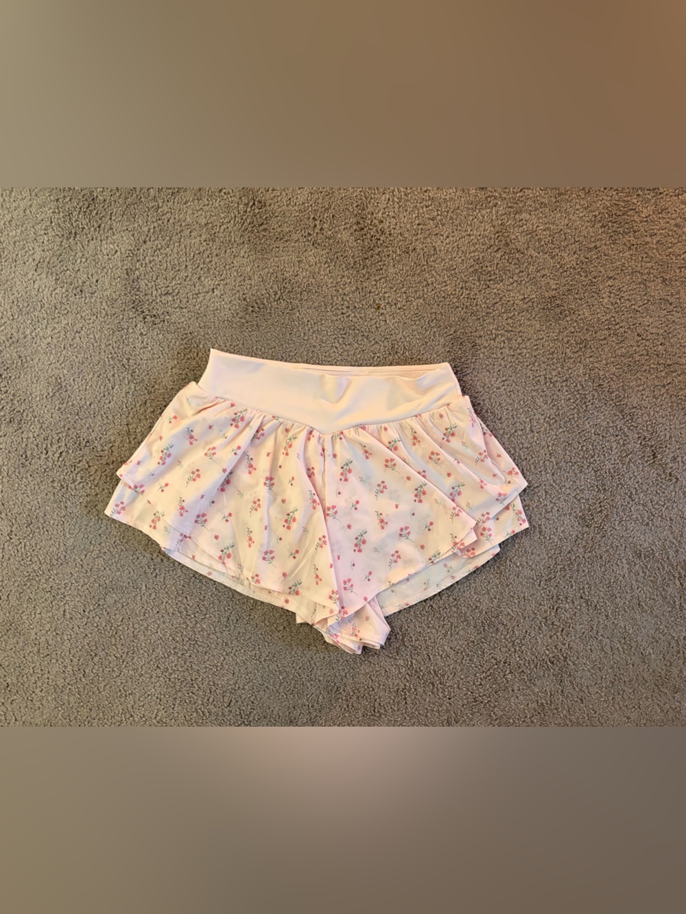 All in Motion Pink Floral Athletic Shirts with Elastic Waistband